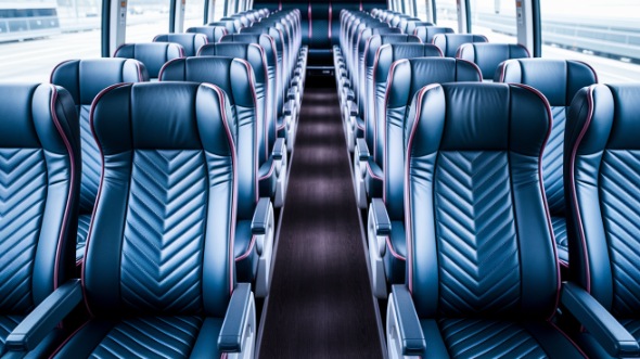 racine 54 passenger charter bus inside