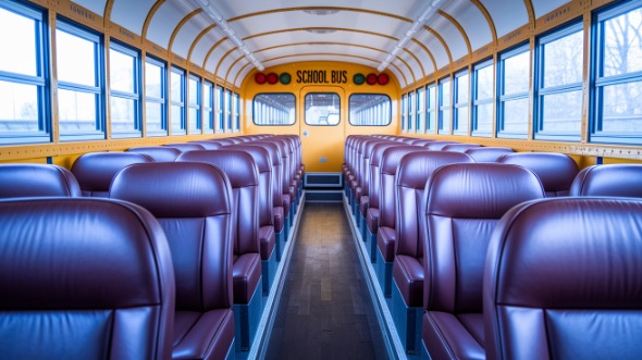 racine school bus rental inside